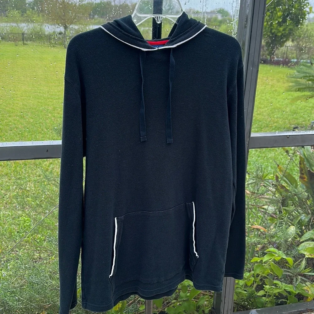 Polo Ralph Lauren black Cotton Waffle Knit Lightweight Hoodie